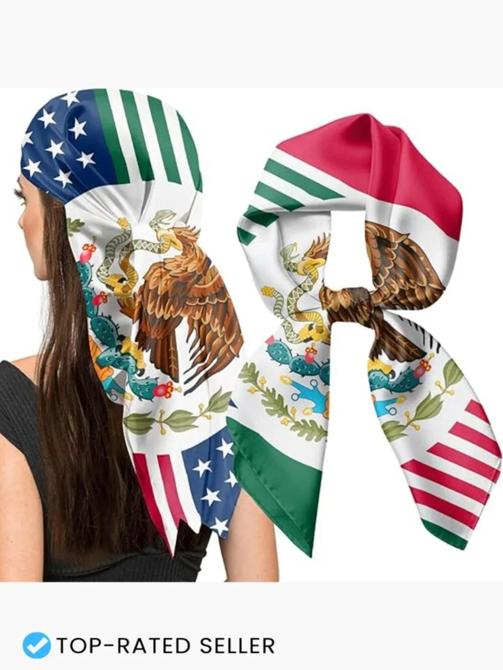 Square Silk Scarf Bandana Head Scarf Women Fashion Hair Wrap Versatile